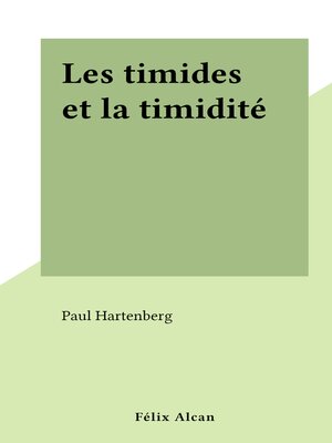 cover image of Les timides et la timidité